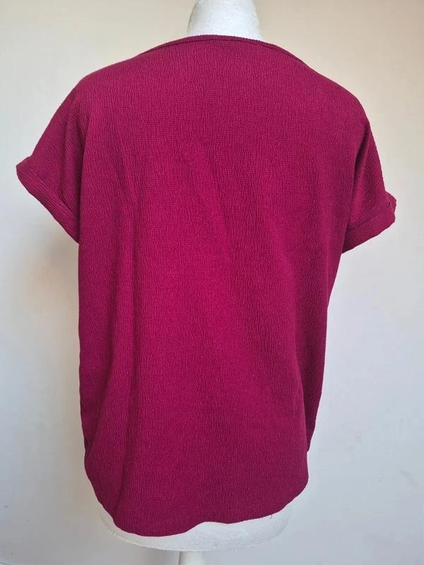 Anna Field Camiseta texturizada frambuesa M – photo 2